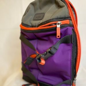 Tumi Purple and Orange Travel Crossbody